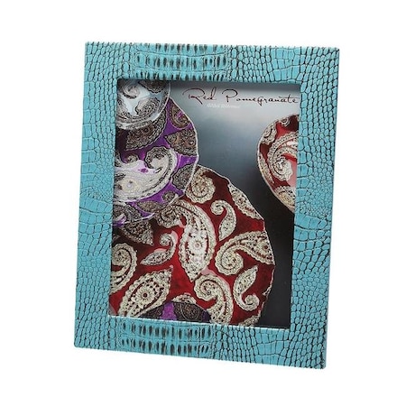 Red Pomegranate 121-6 Crock 8 X 10 In. Turquoise Photo Frame